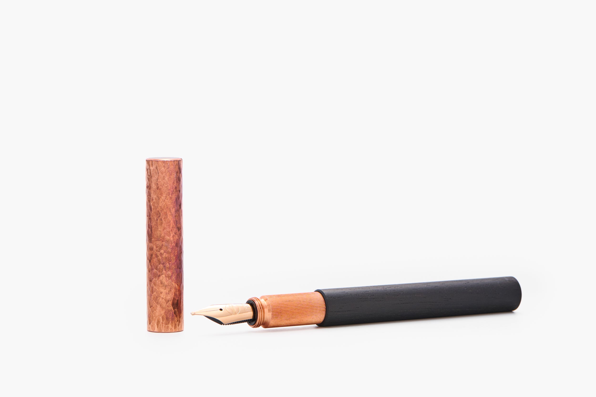 LONGCAP, Ebenholz & Kupfer Hammerschlag, THE NINE 2026, Füllfederhalter, handgefertigt