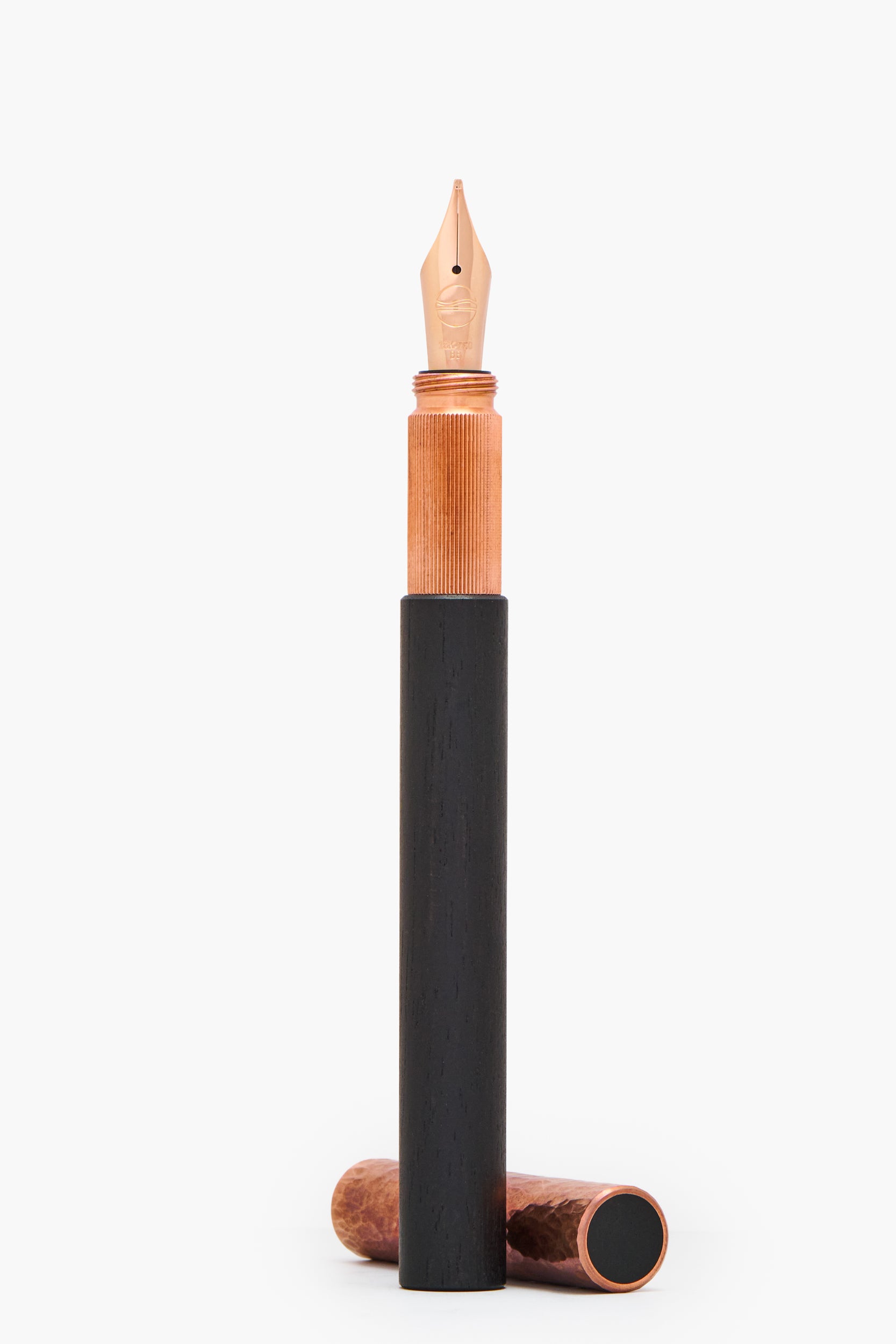 LONGCAP, Ebenholz & Kupfer Hammerschlag, THE NINE 2026, Füllfederhalter, handgefertigt