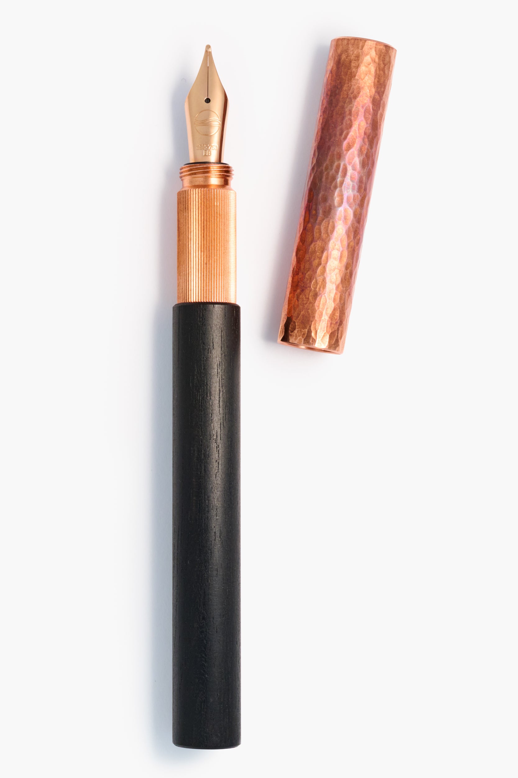 LONGCAP, Ebenholz & Kupfer Hammerschlag, THE NINE 2026, Füllfederhalter, handgefertigt