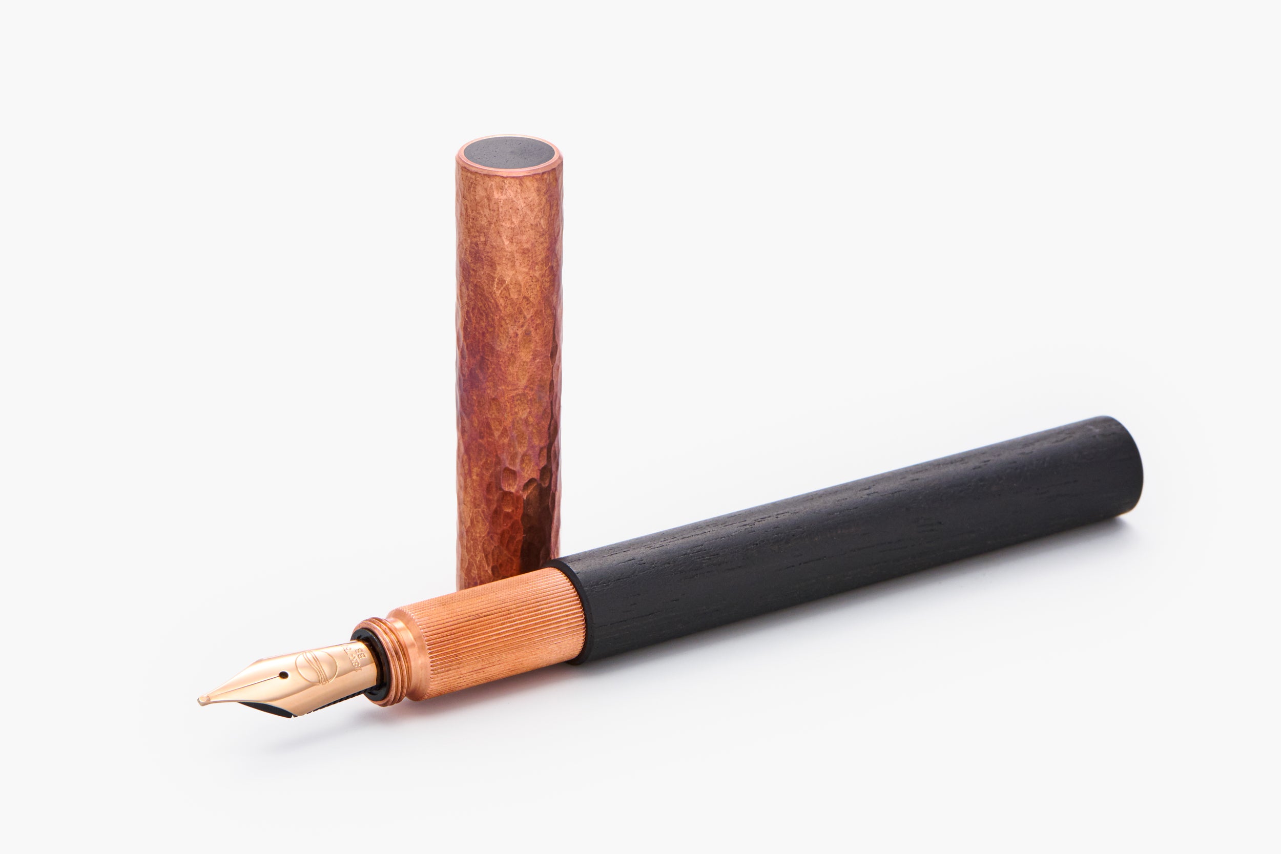 LONGCAP, Ebenholz & Kupfer Hammerschlag, THE NINE 2026, Füllfederhalter, handgefertigt