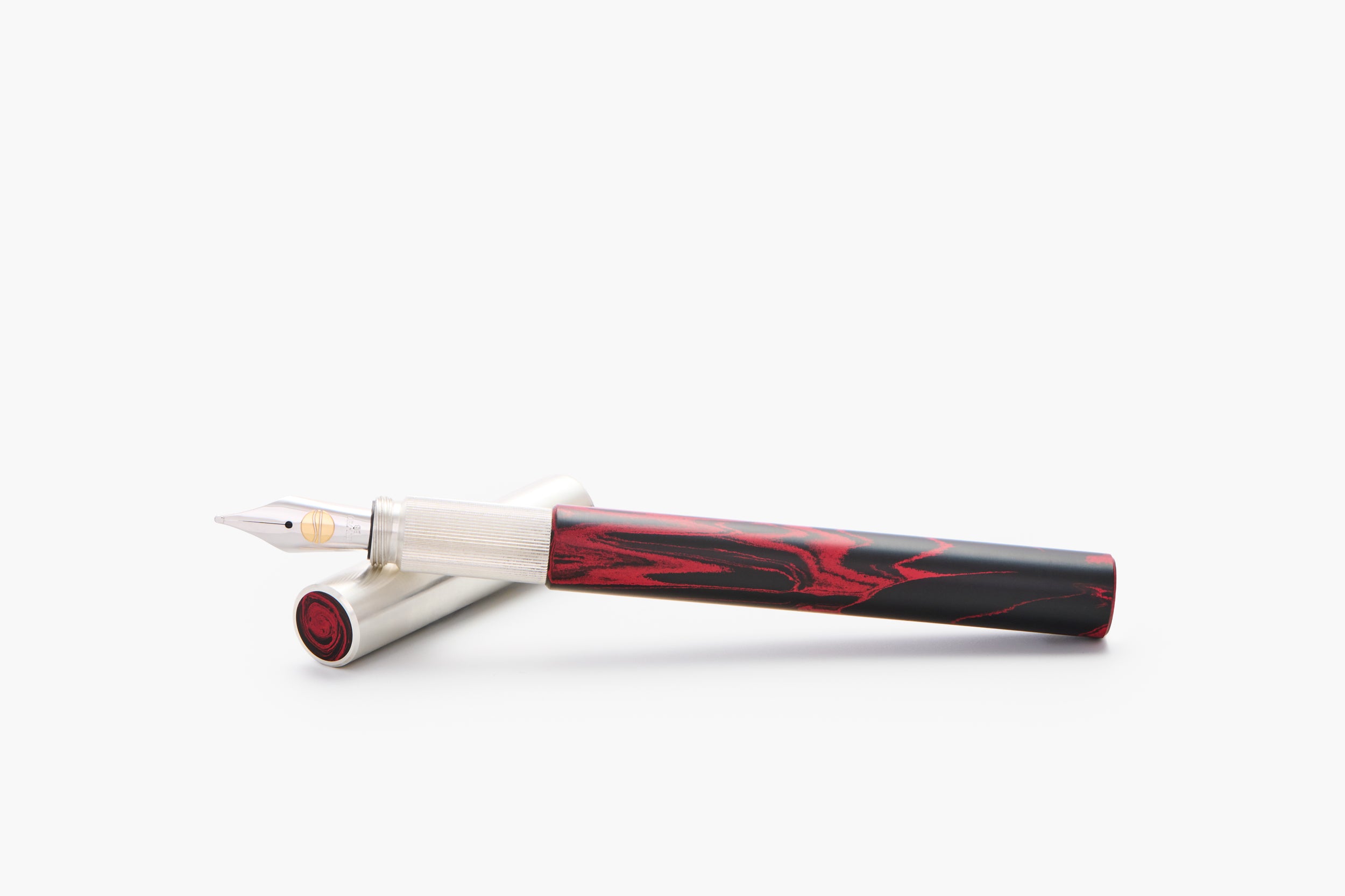 LONGCAP, Ebonit "50% Red", THE NINE 2026, Füllfederhalter, handgefertigt