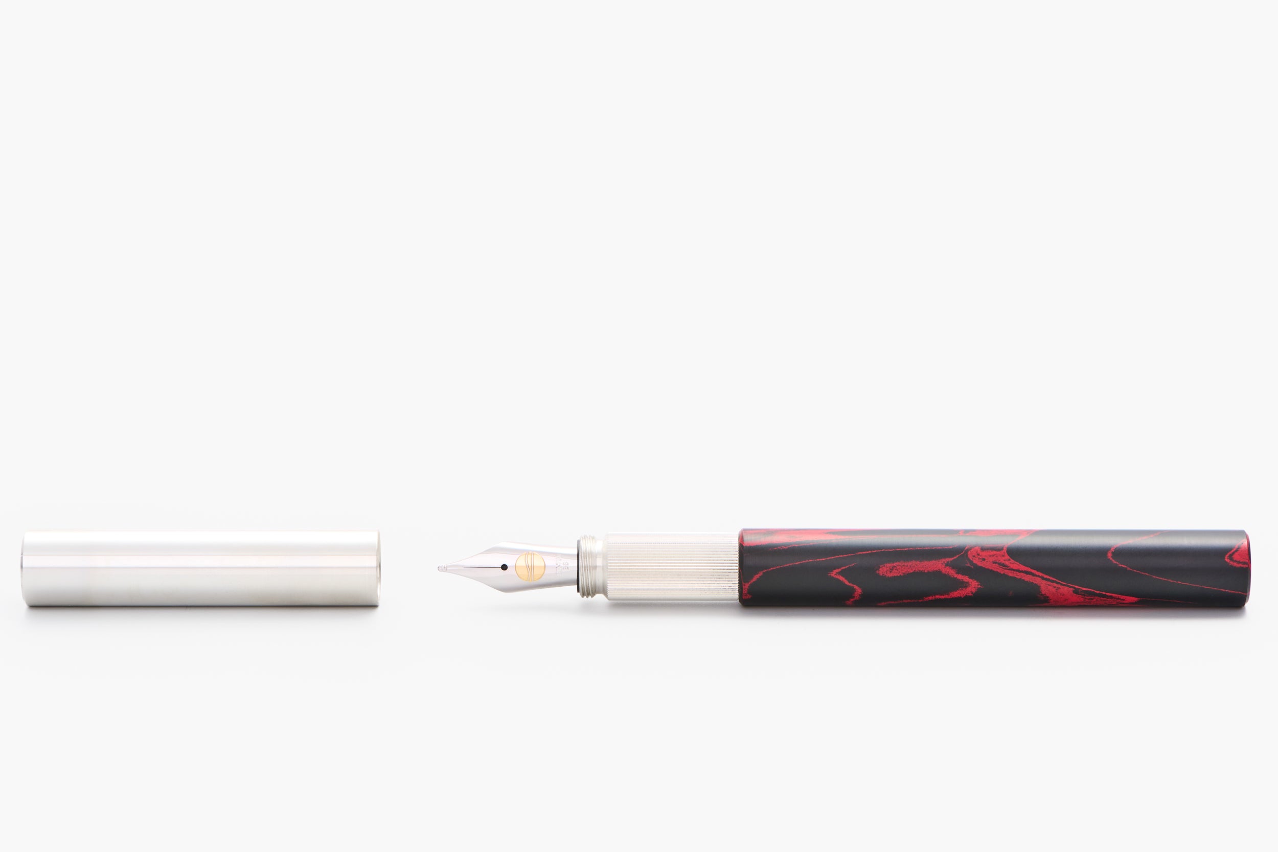 LONGCAP, Ebonit "50% Red", THE NINE 2026, Füllfederhalter, handgefertigt