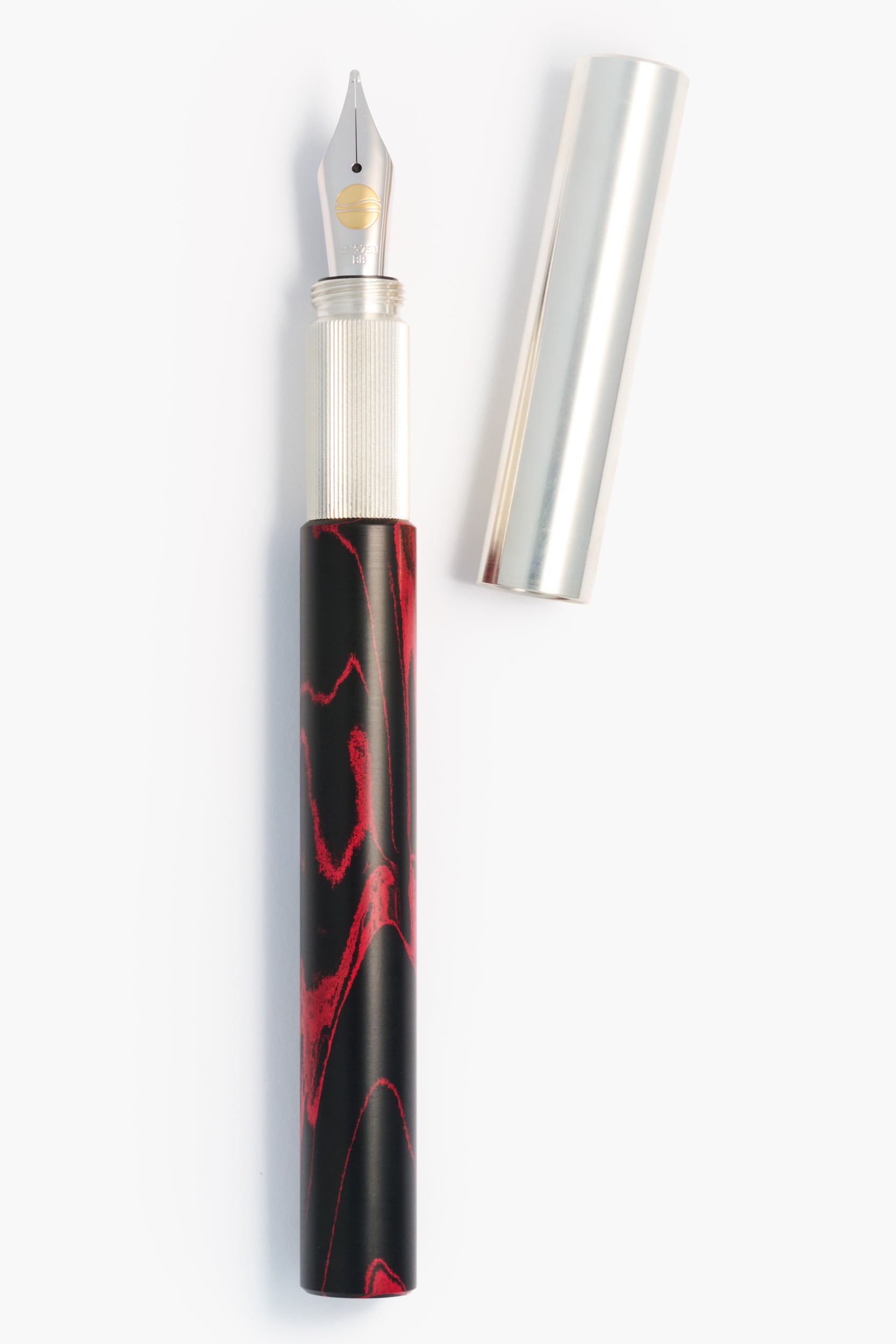 LONGCAP, Ebonit "50% Red", THE NINE 2026, Füllfederhalter, handgefertigt
