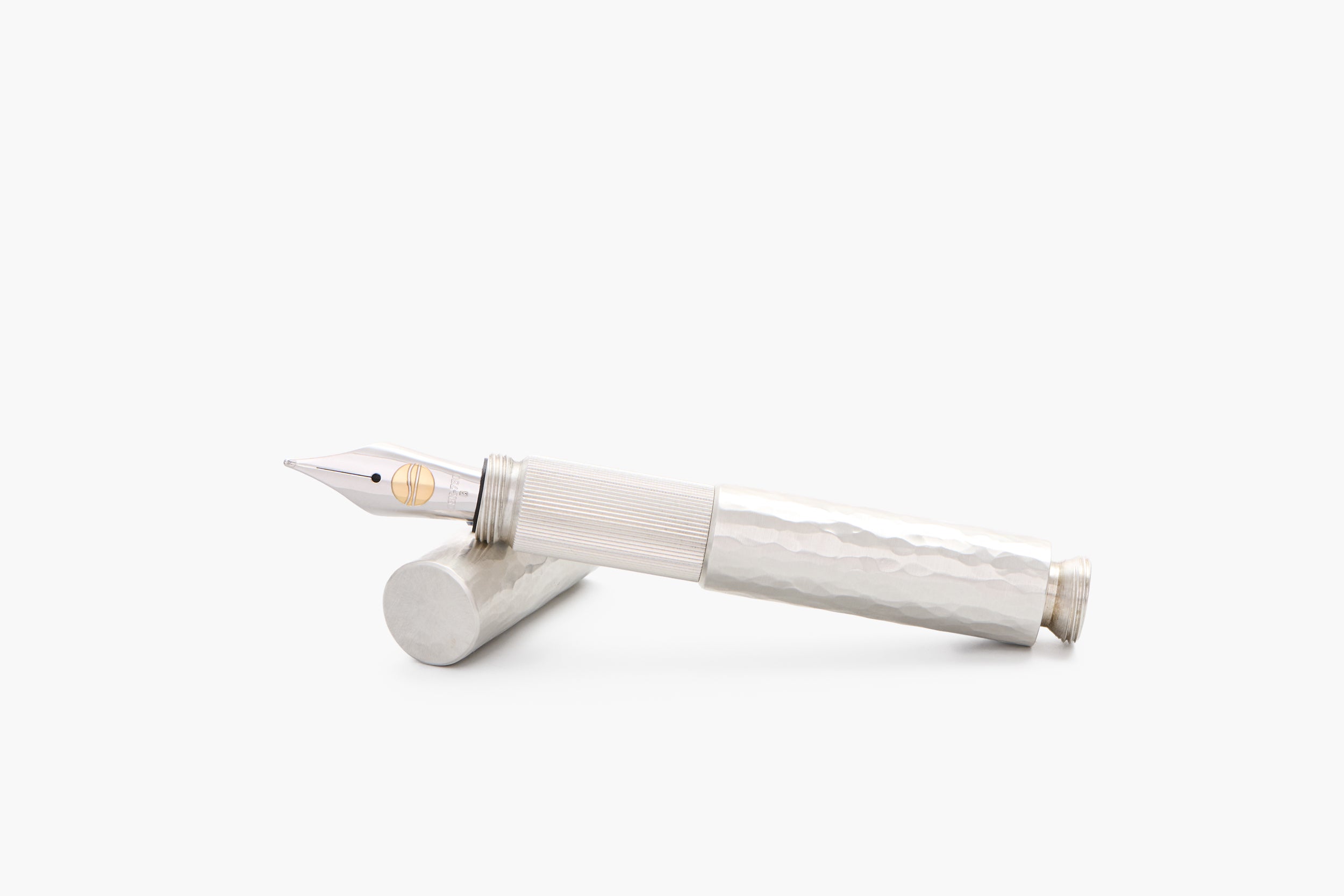 POCKETMASTER, Silber Hammerschlag, THE NINE 2026, Taschenfüllfederhalter, handgefertigt