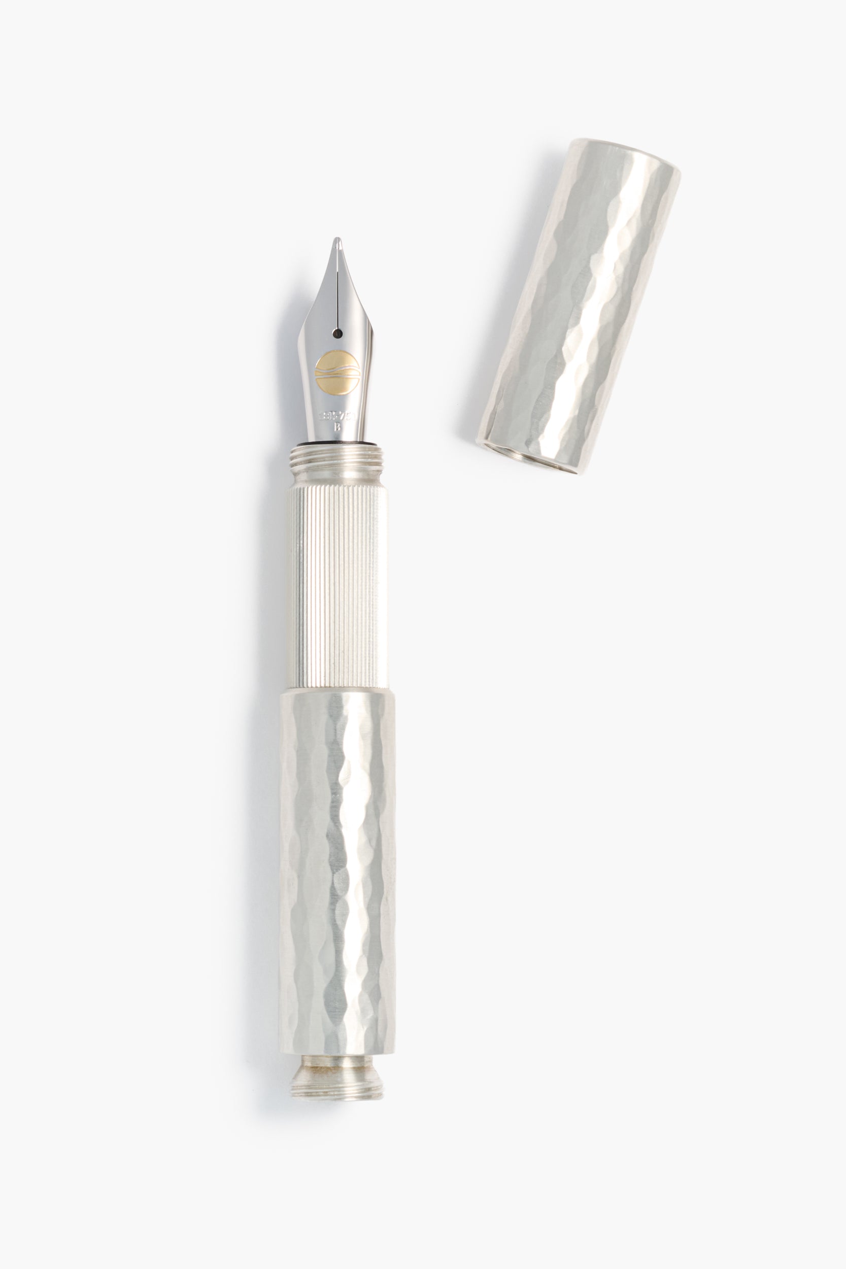 POCKETMASTER, Silber Hammerschlag, THE NINE 2026, Taschenfüllfederhalter, handgefertigt